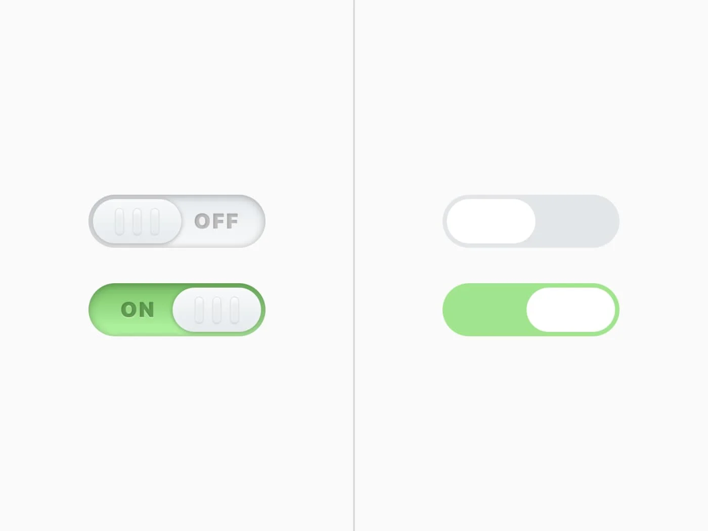 Toggles comparison