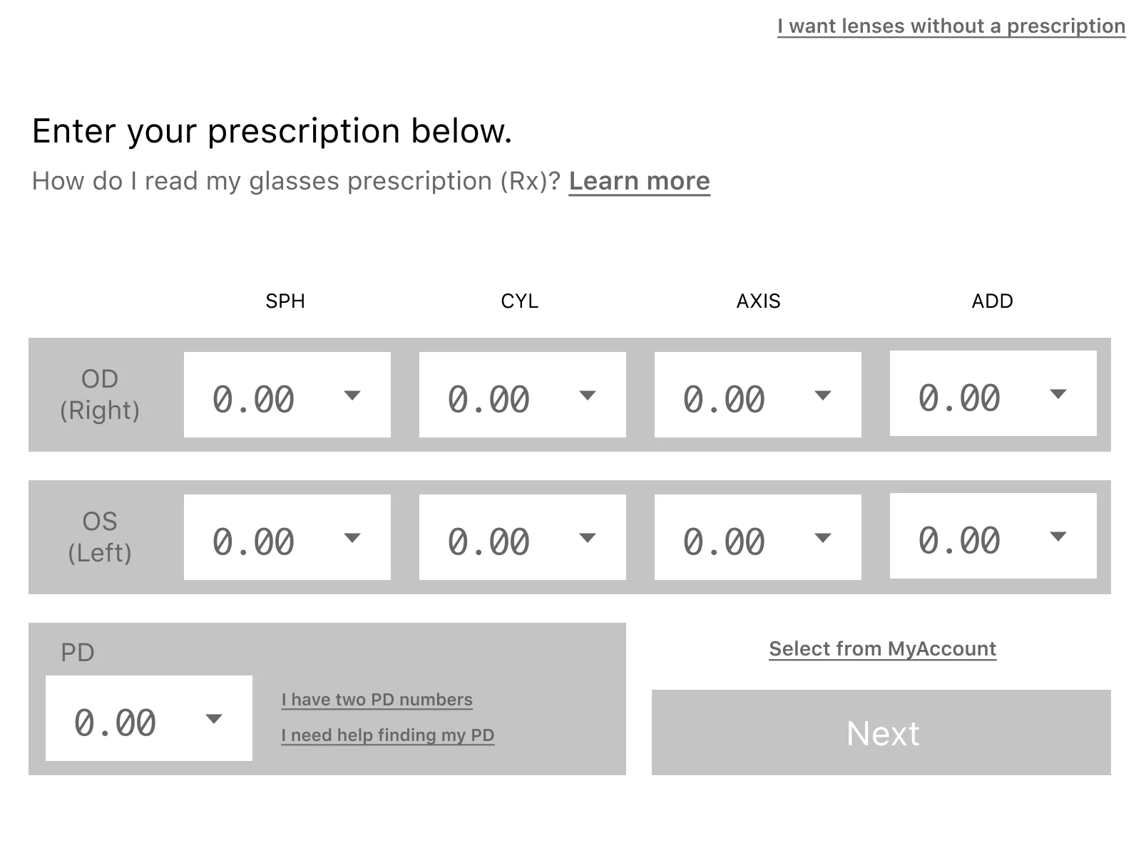 Layout wireframe UI