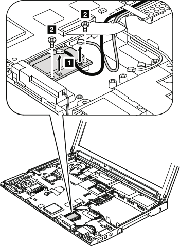 Remove the two screws on the WiFi card to access it